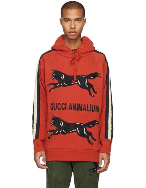 gucci hoodie wolf on hood|farfetch Gucci hoodies.